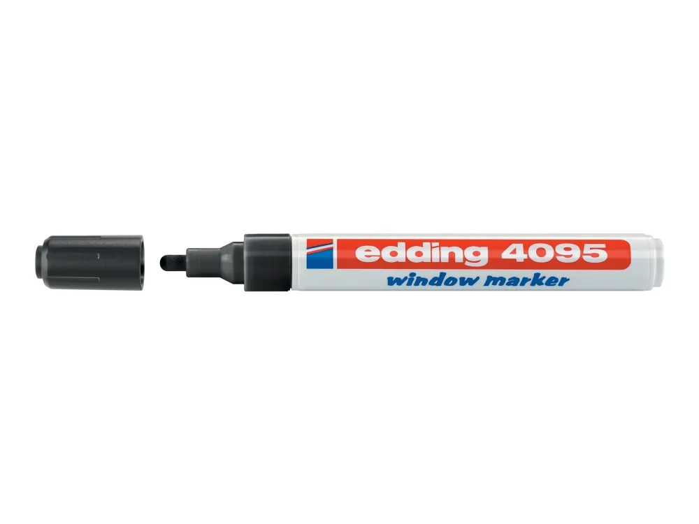 edding 4095 window - Markør - for glas - sort - vandbaseret blæk - 2-3 mm