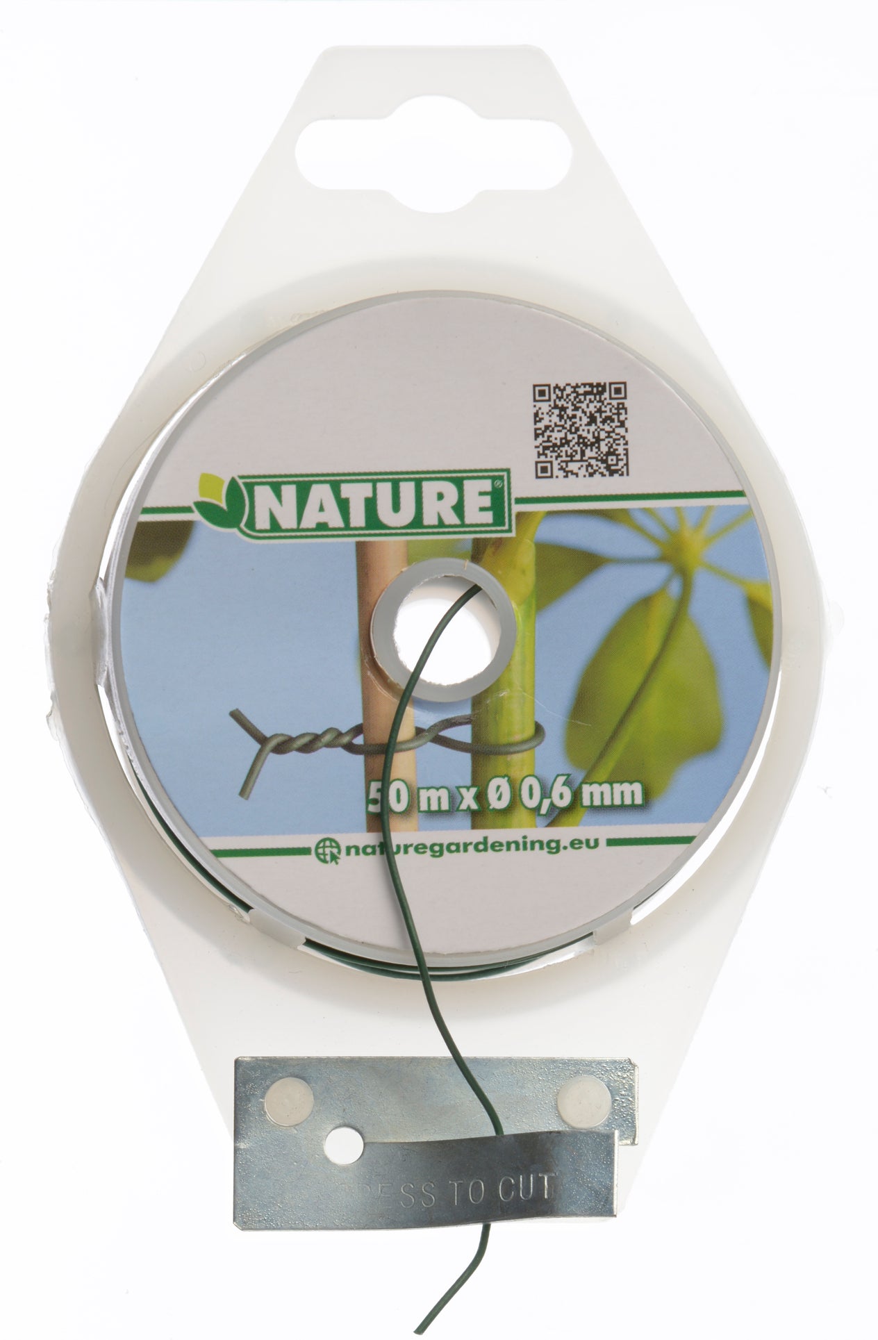 Nature binddraad geplastificeerd metaaldraad Ø1,2mmx50m groen