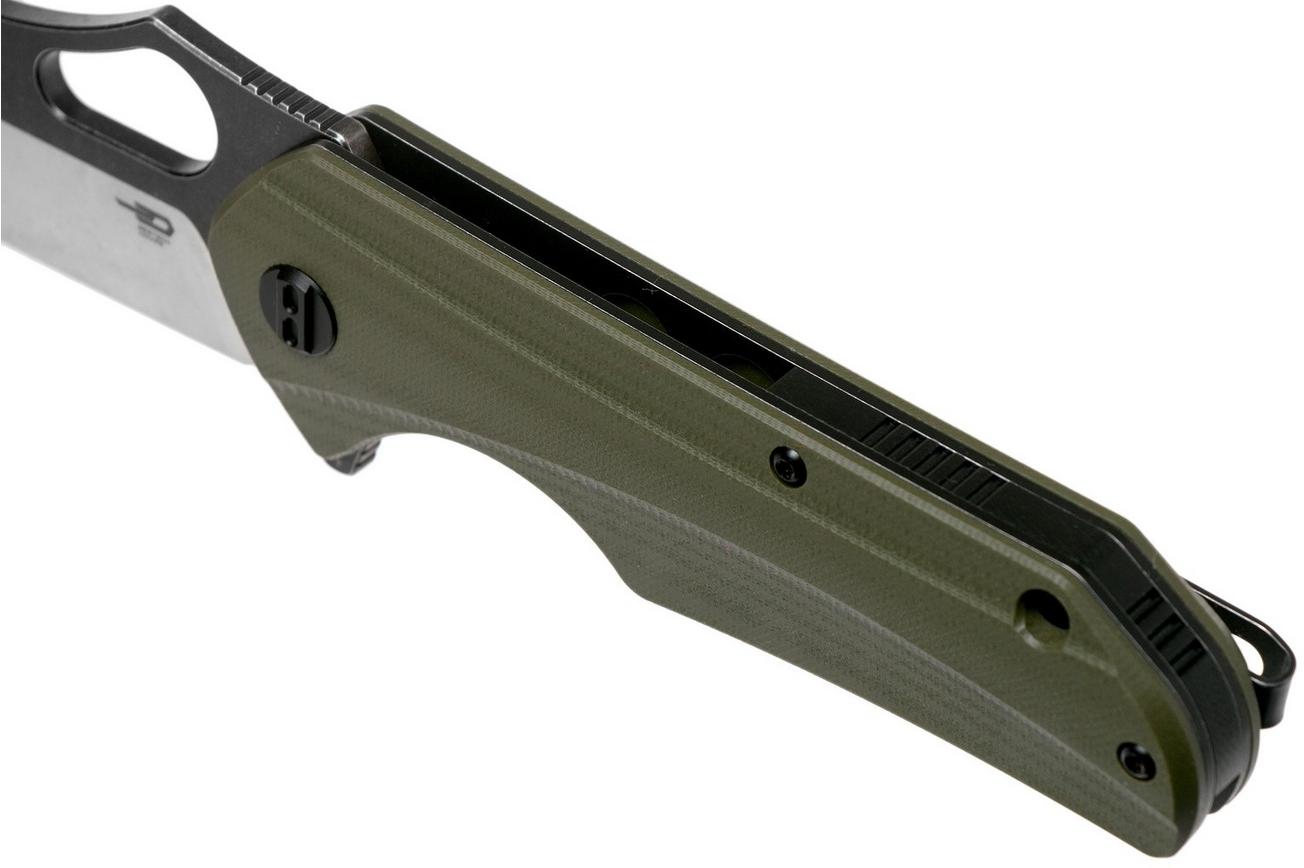 Bestech Operator BG36C Green G10, Two Tone Black zakmes
