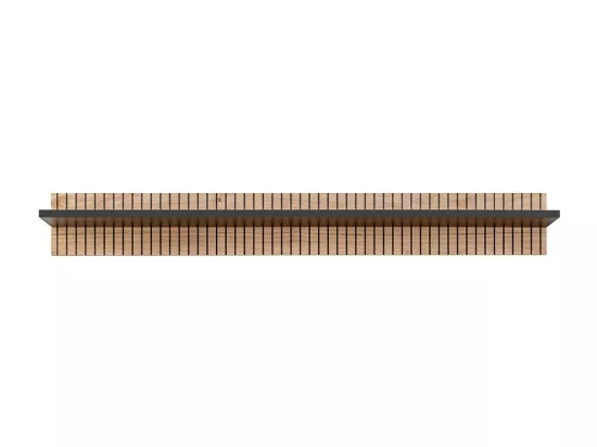 Étagère murale NIELSEN – 160 cm chêne et noir – Design contemporain