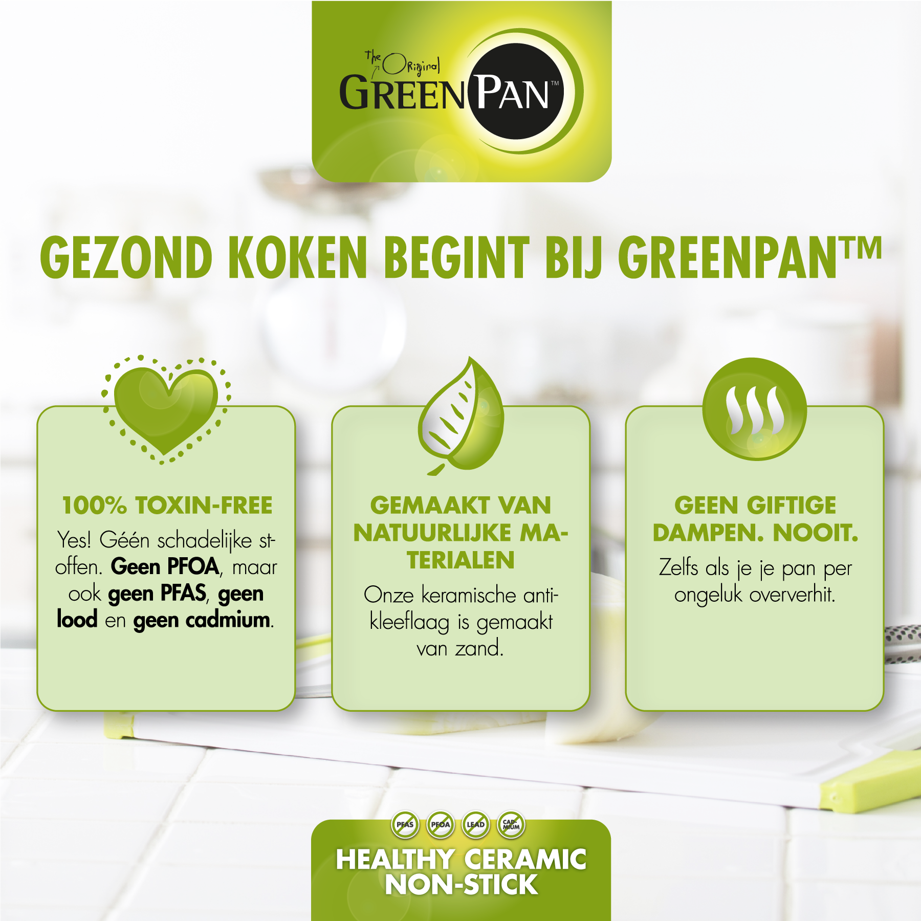 Greenpan Mayflower Pannenset 5-delig met Accessoires