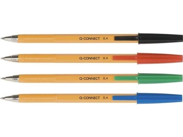 Q-Connect Q-CONNECT kulepenn med utskiftbar refill 0,4 mm (linje), anheng, svart