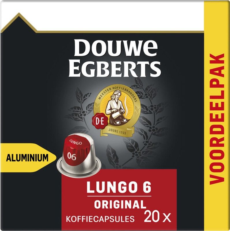 Douwe Egberts Koffie cups 20 stuks Lungo Voordeelpak