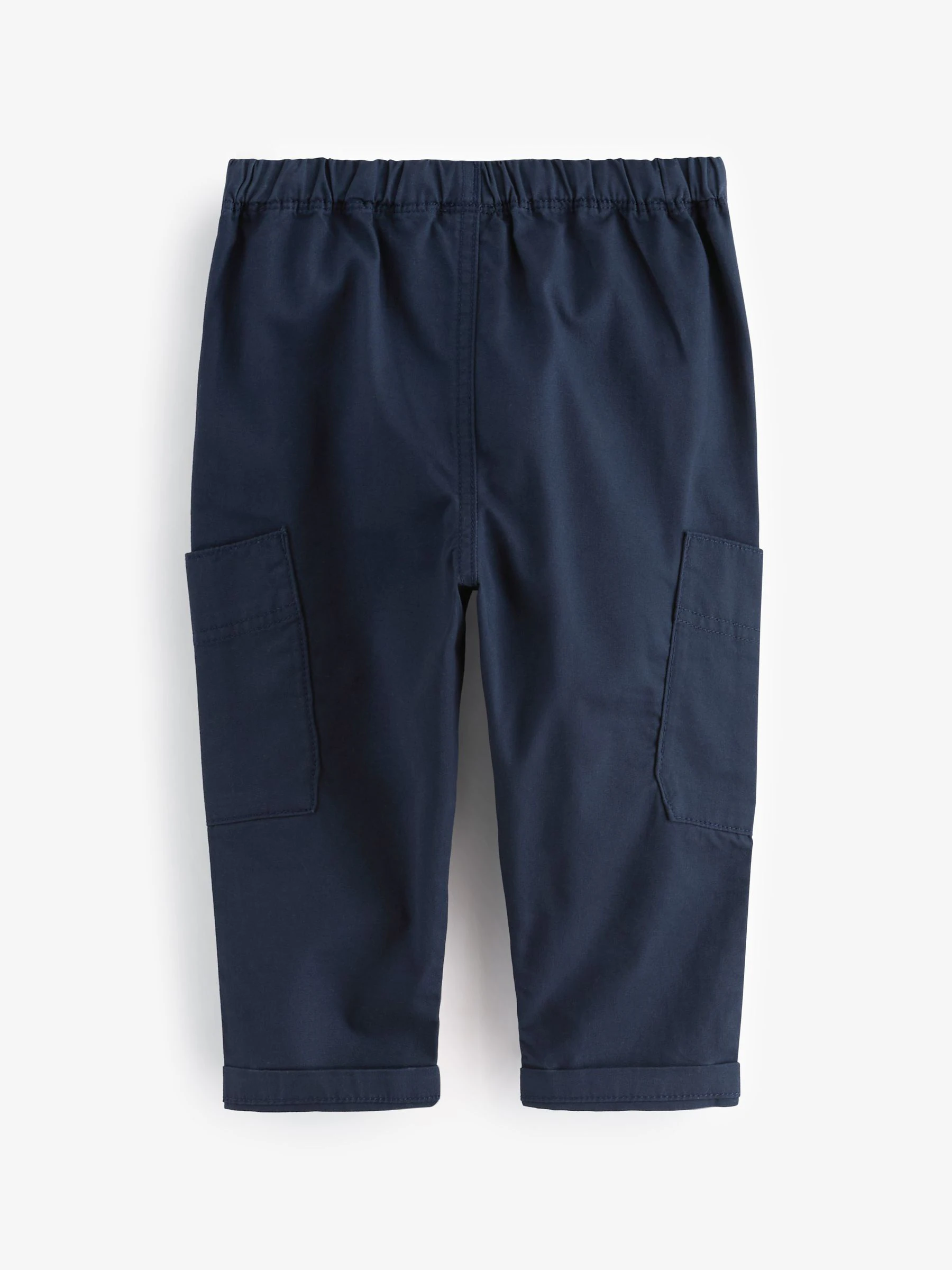 Marineblauw - Broek met elastische taille en zijzakken (3mnd -7jr)
