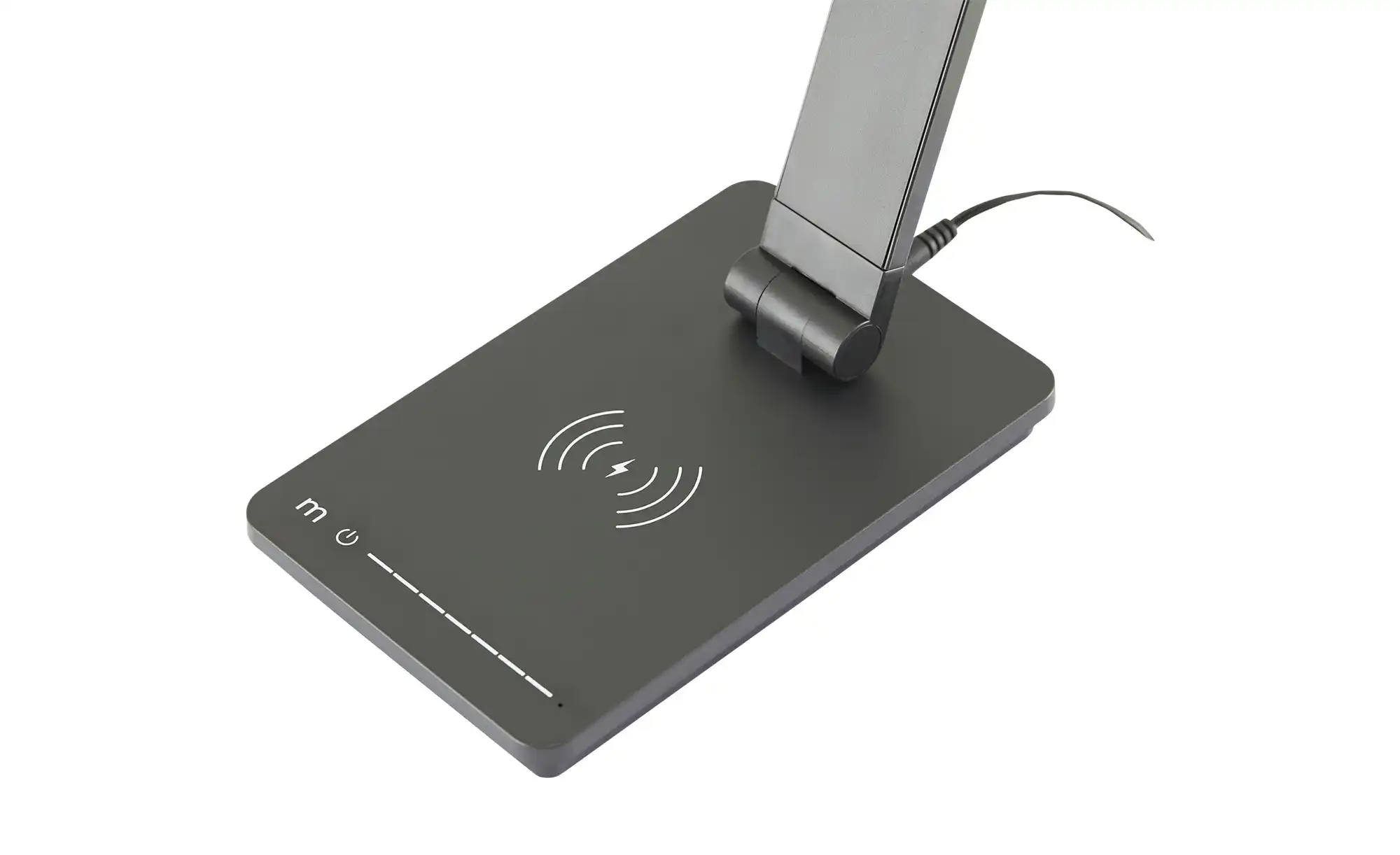 KHG LED-Tischleuchte, schwarz mit Qi-Charger