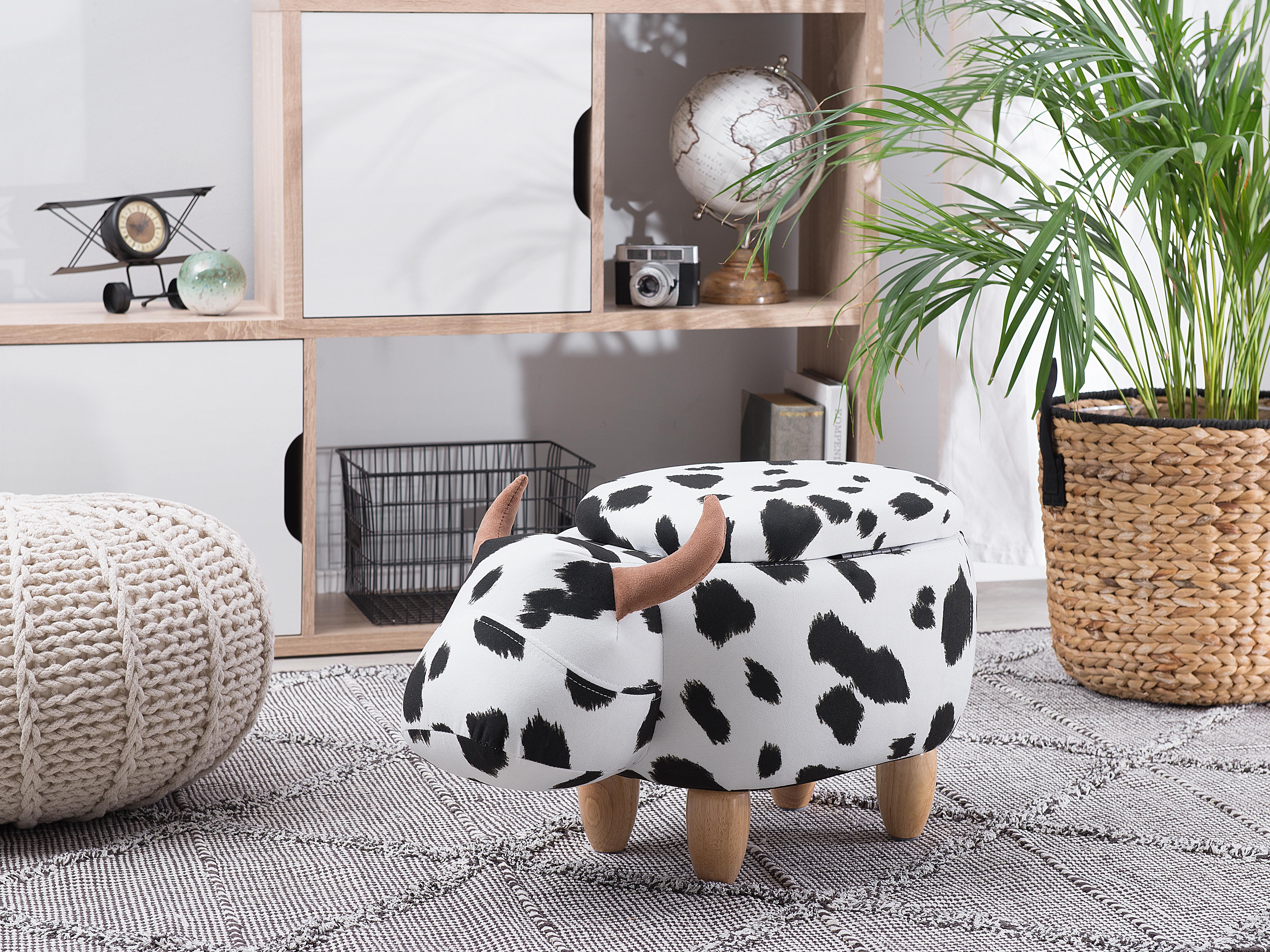 Dierenpoef met opbergruimte COW Stof Wit Koe