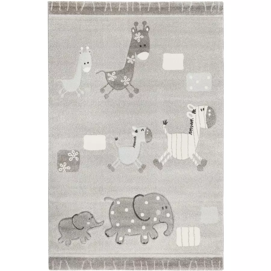 Esprit Kinderteppich Lucky Zoo 2.0 grau
