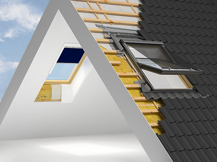 Raccord fenêtre de toit simple sur tuiles Velux EDW SK08 gris