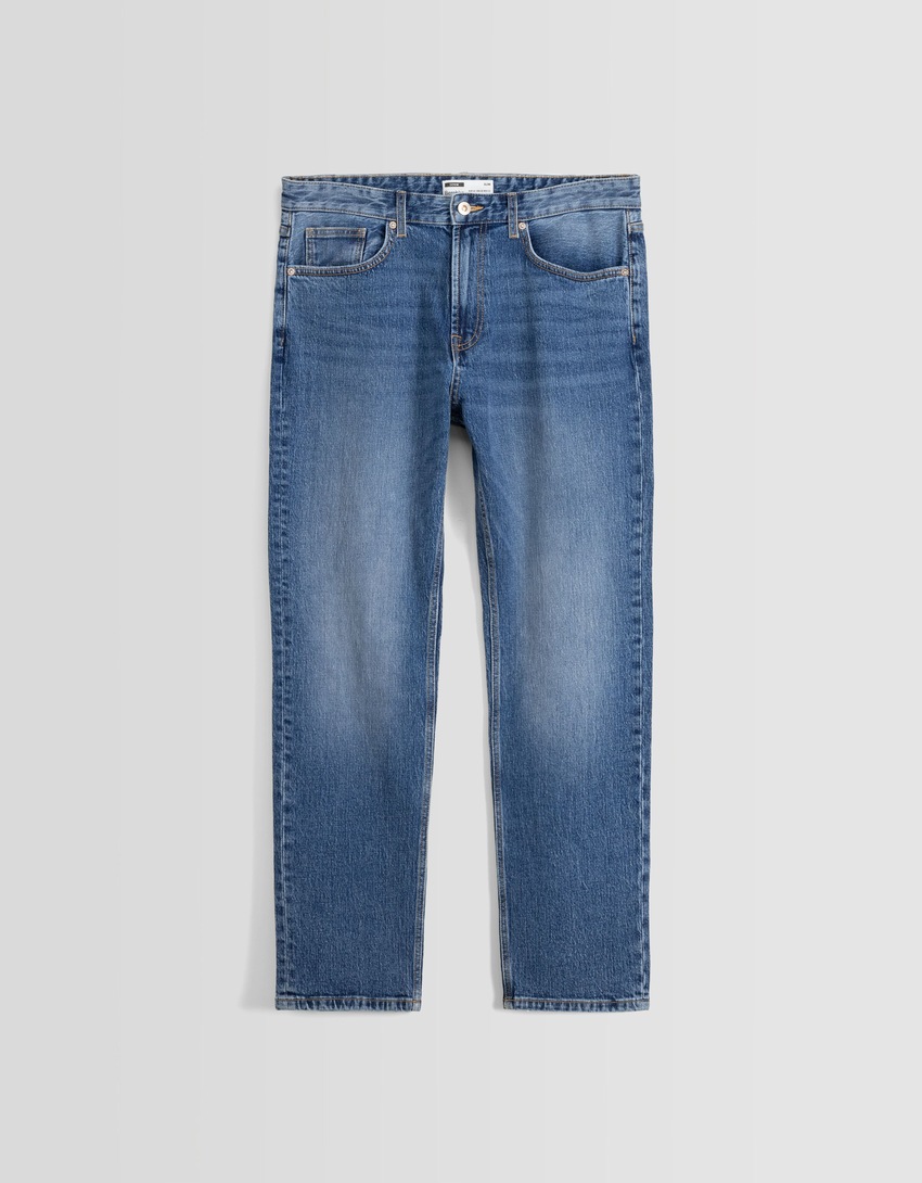 calça jeans de corte justo