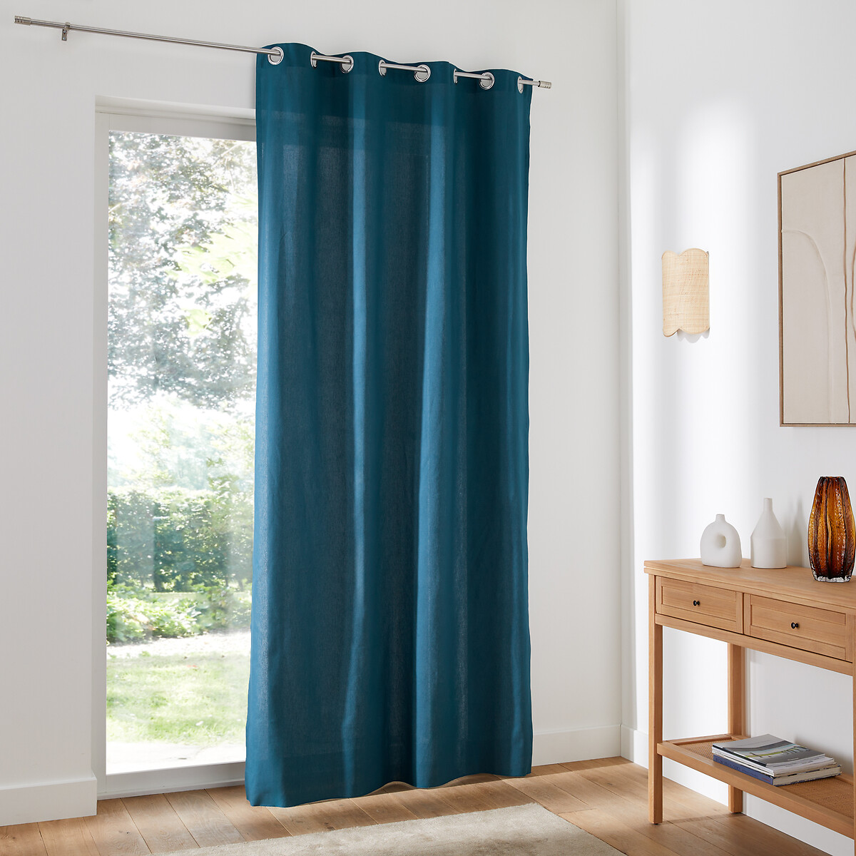 LA REDOUTE INTERIEURS<br>Cortina de algodão com ilhós Cenário