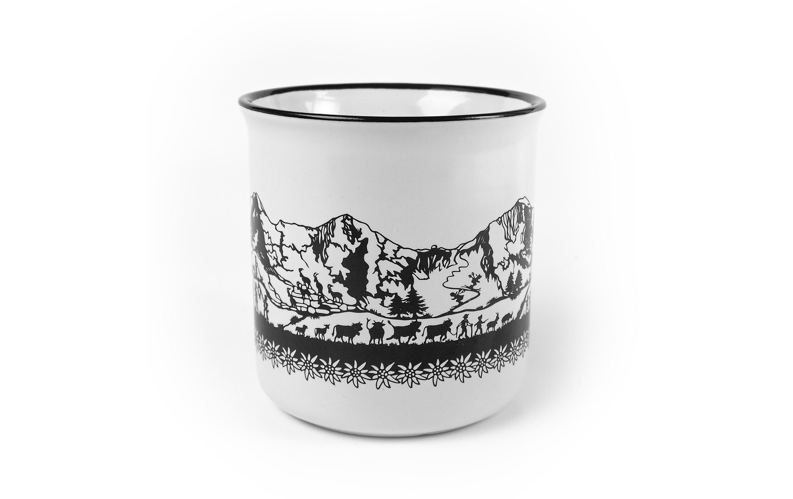 Universaltasse Swiss Tradition 330 ml, KeramikTasse für heisse und kalte Getränke