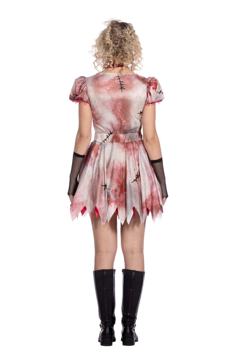 Halloween Jurk Dames Kort Met Bloed 2 delig