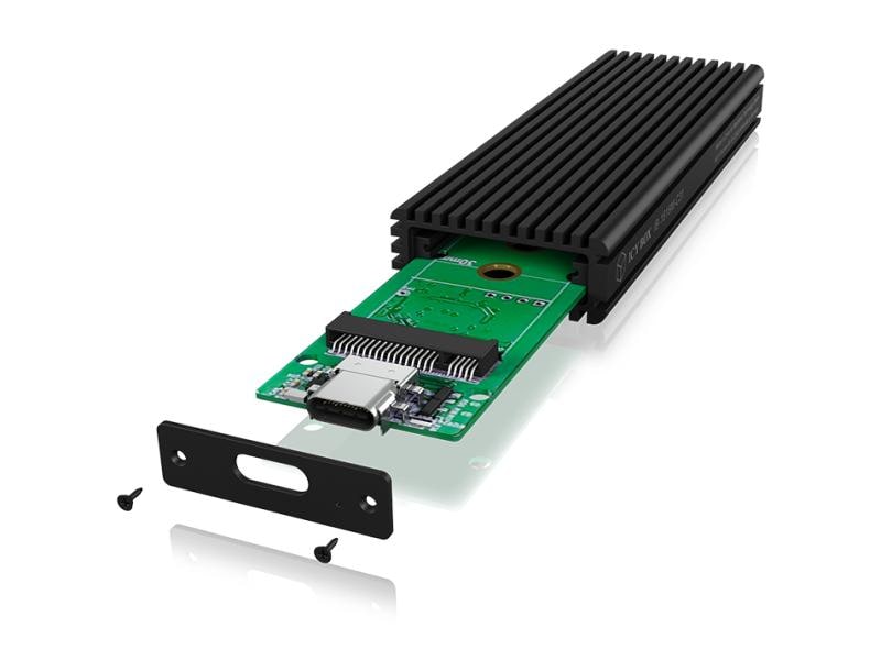 ICY BOX Externes Gehäuse IB-1816M-C31 M.2 NVMe Externes Type-C Gehäuse für M.2 NVMe SSD
