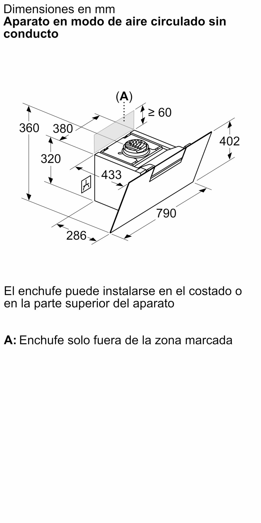 Série 4 Exaustor de parede decorativo 80 cm Vidro preto DWK87FN60