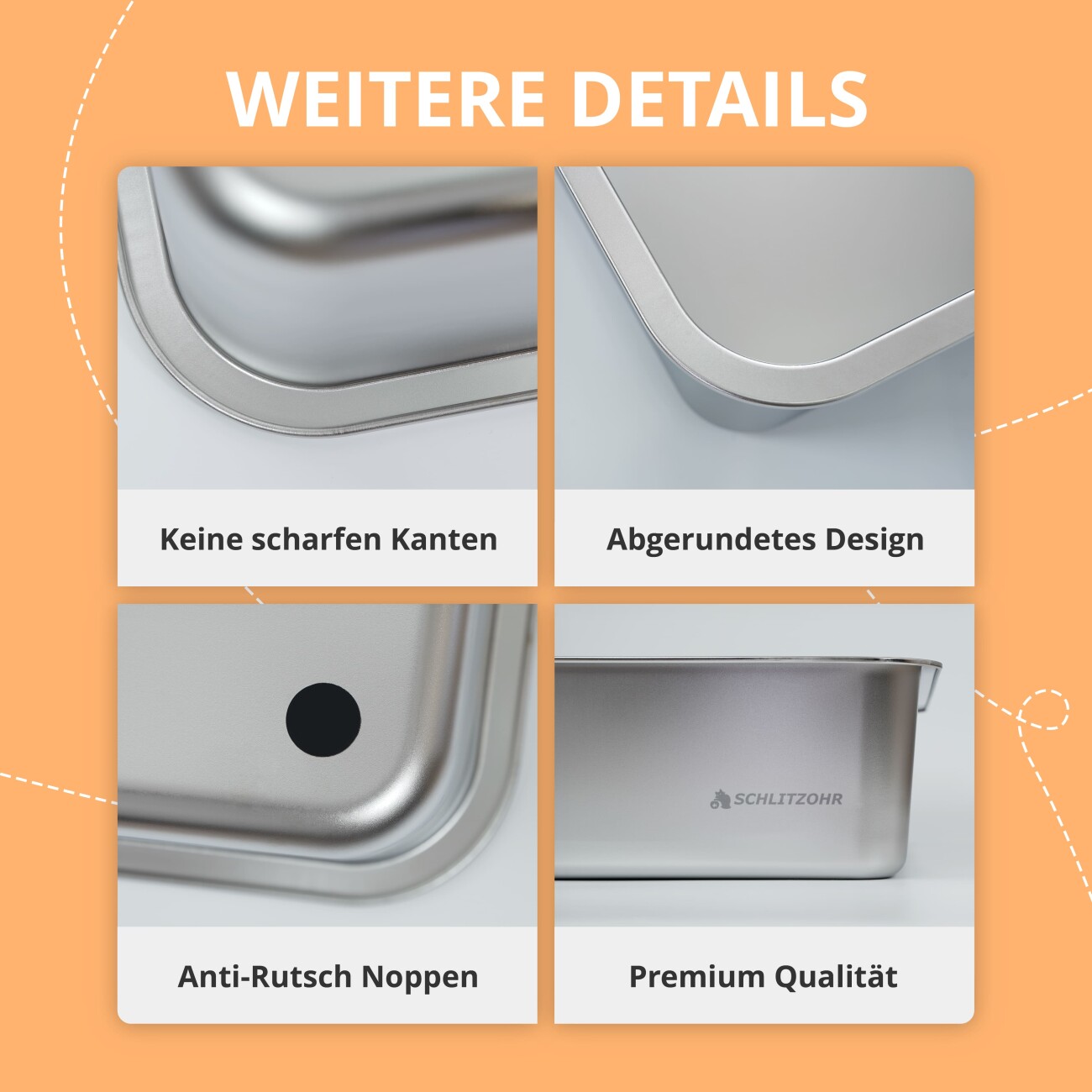 Schlitzohr Premium Edelstahl Katzentoilette Lotte - XXL