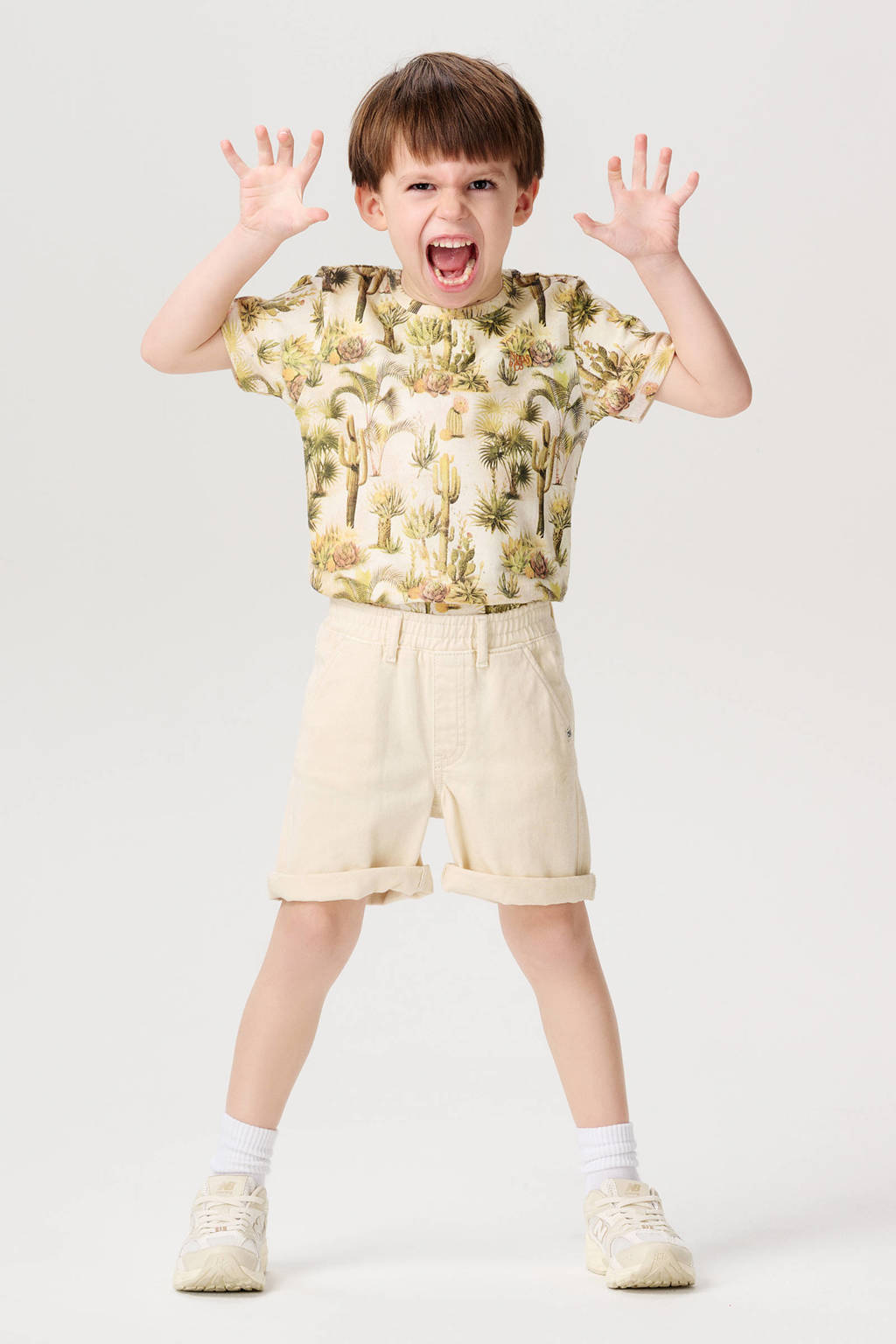 Noppies T-shirt Decherd \ met all over print groen
