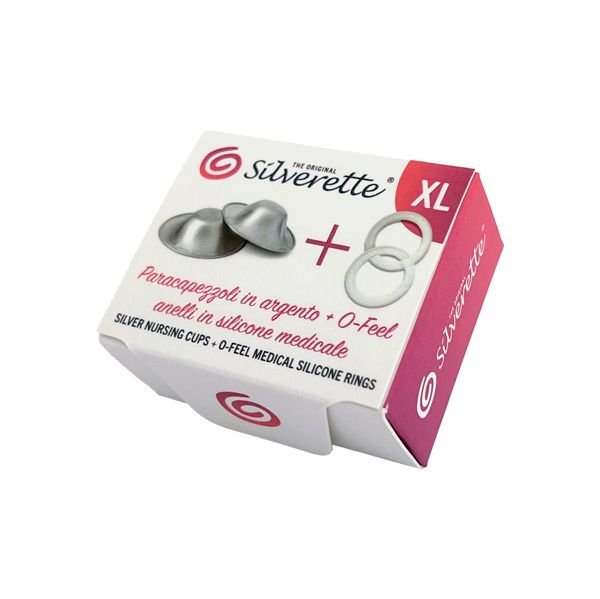 Silverette Mamilos de Prata XL   Anel Silicone 2 Unidades