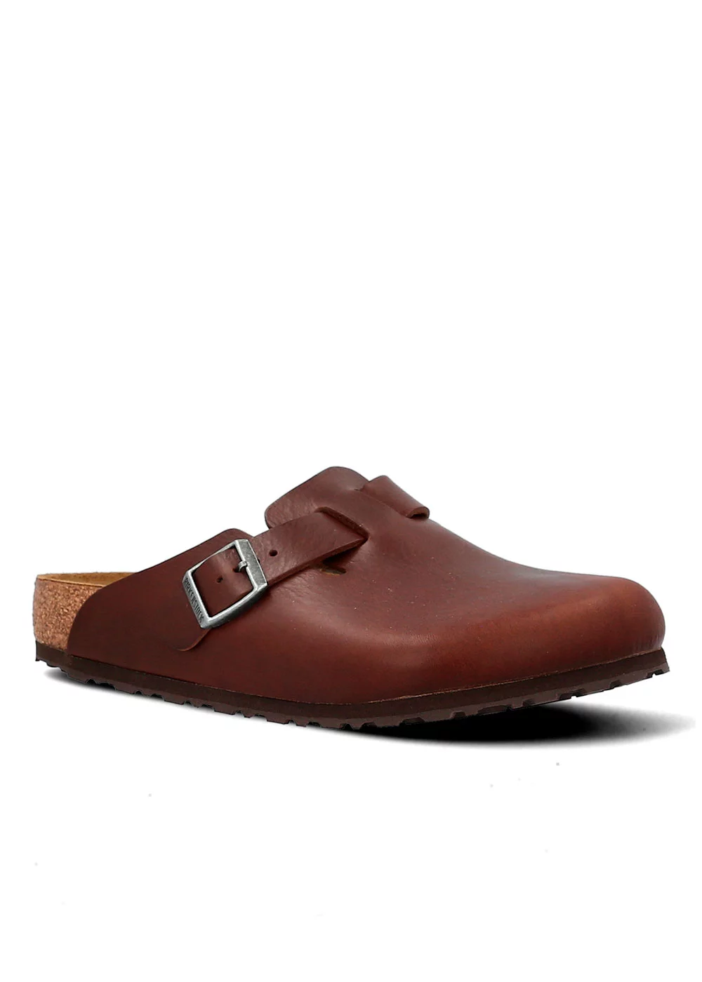 SANDALE BOSTON CUIR VINTAGE WOOD ROAST