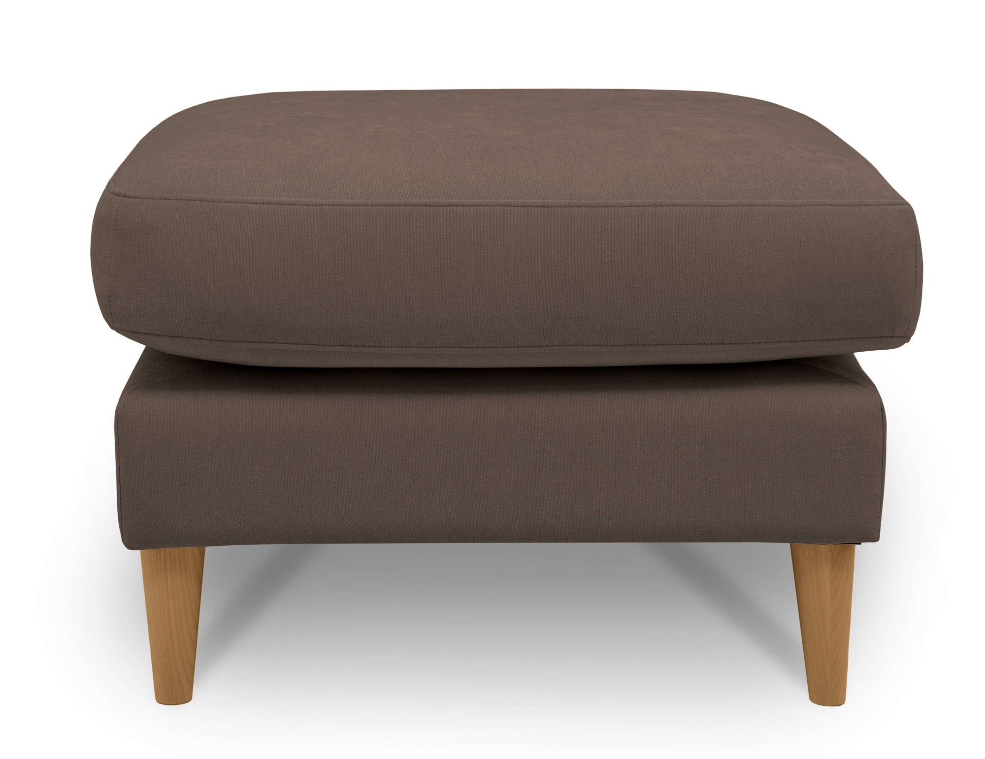 GOODproduct Pouf »Finnian« Polsterhocker 70x70 cm, Chenille, Massivholzfüsse
