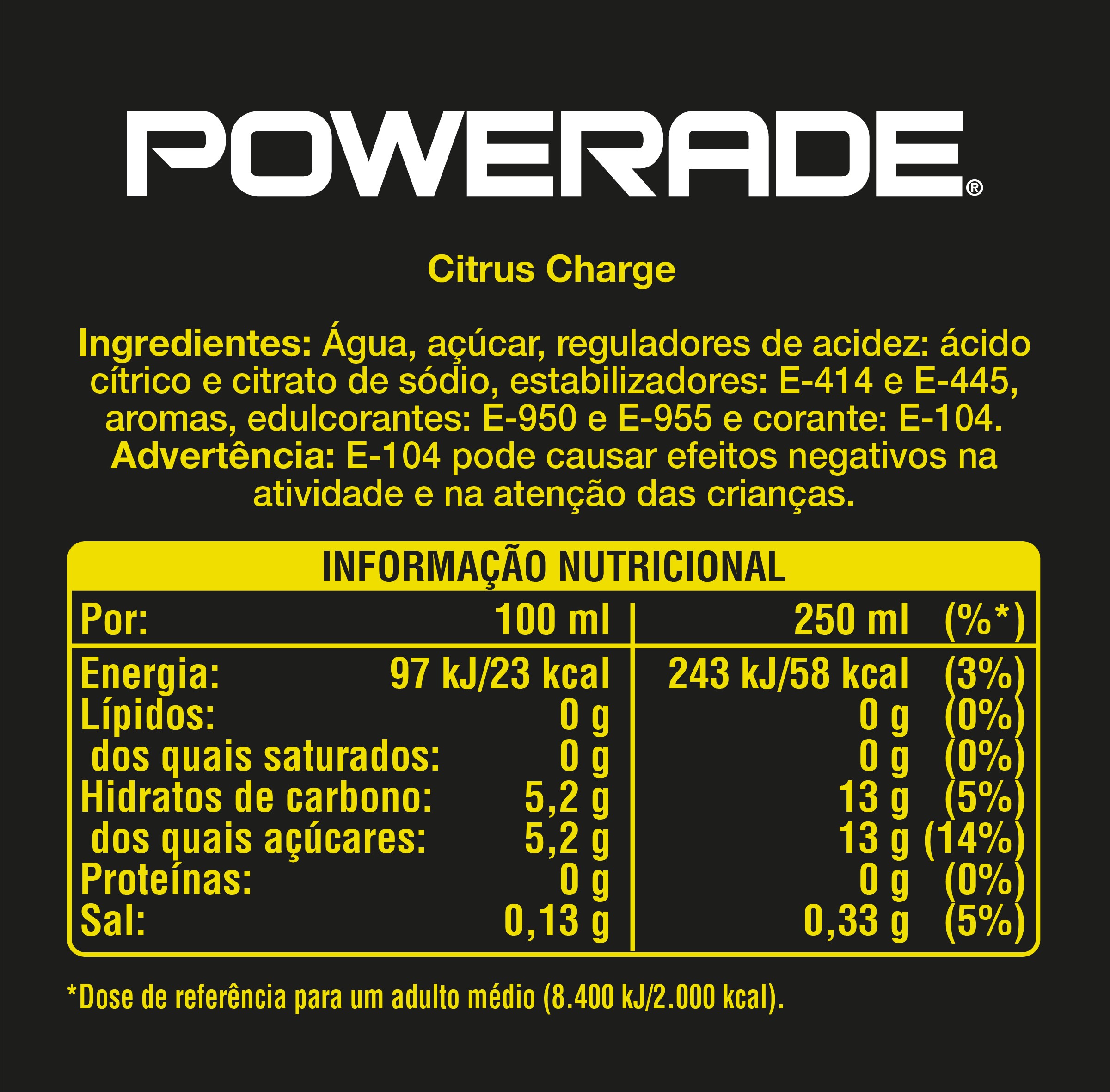 BEBIDA ISOTÓNICA POWERADE CITRUS 0.50L
