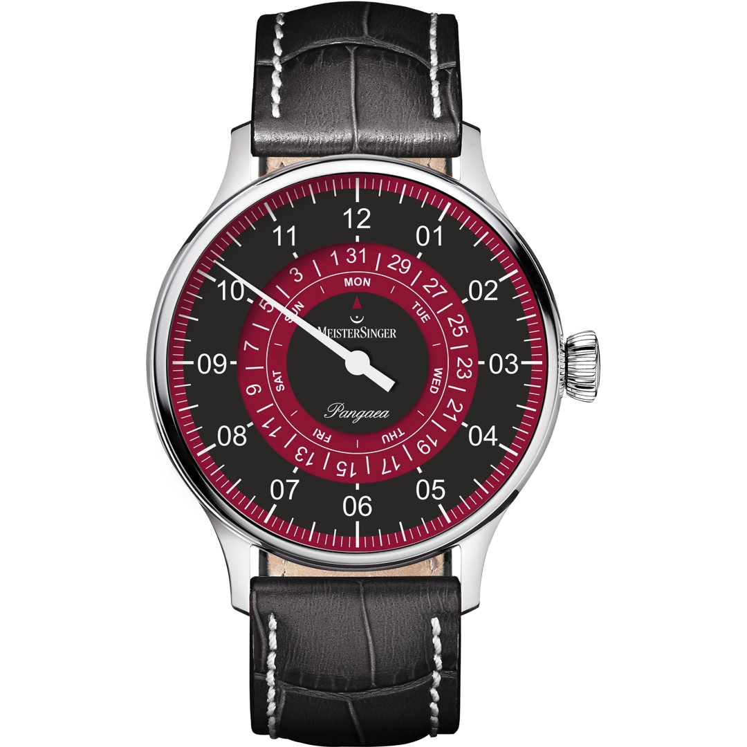 MeisterSinger Pangaea Day Date Schwarz / Bordeaux