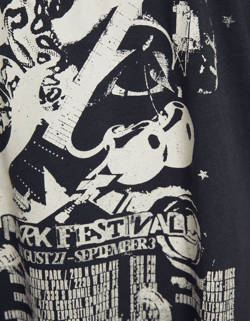 Camiseta de manga curta com estampa