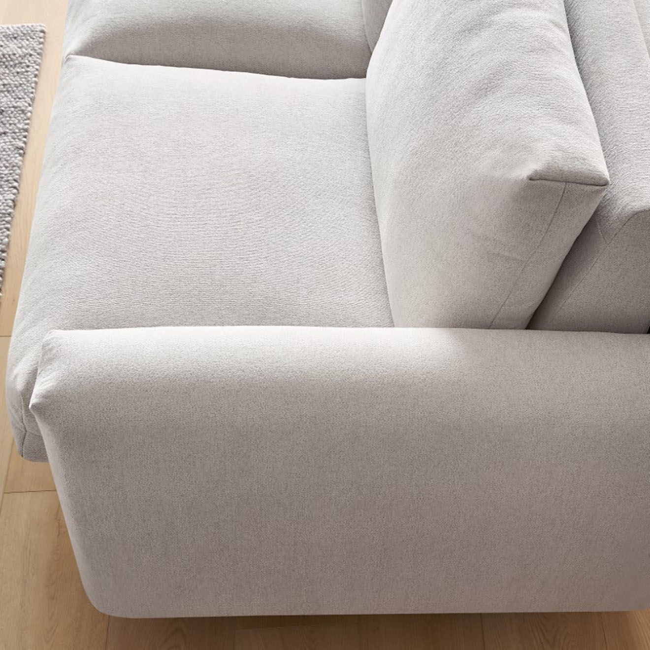 Bobochic Canapé convertible cocoone express beige - 220x105x98 cm