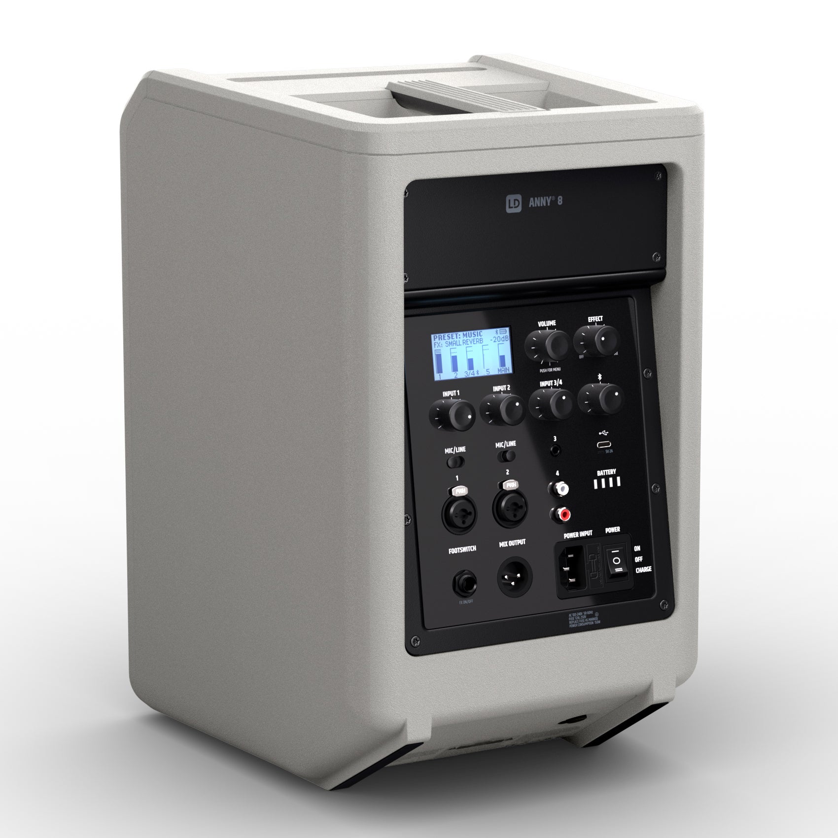 LD Systems ANNY 8 BPH B8 G Urban Grey met headset 823-832 MHz + 863-865 MHz
