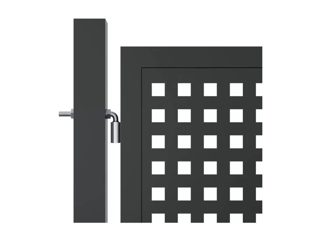 Portail de jardin anthracite 400x125 cm acier