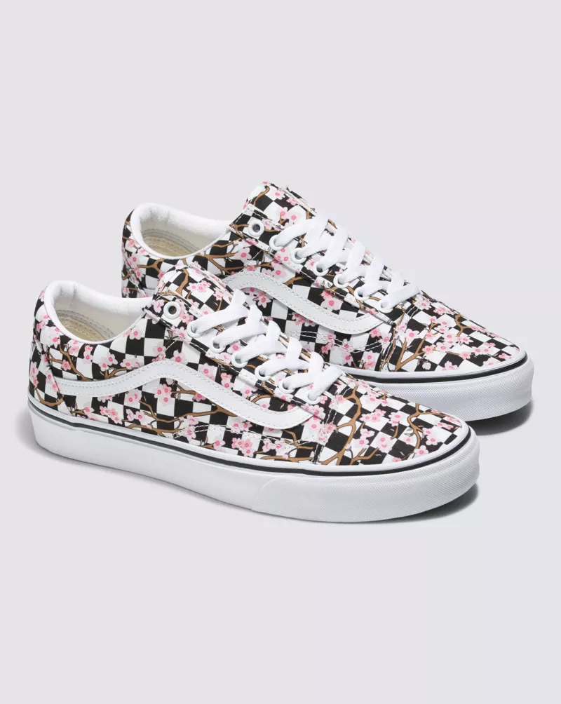 Customs Cherry Blossom Checkerboard Old Skool