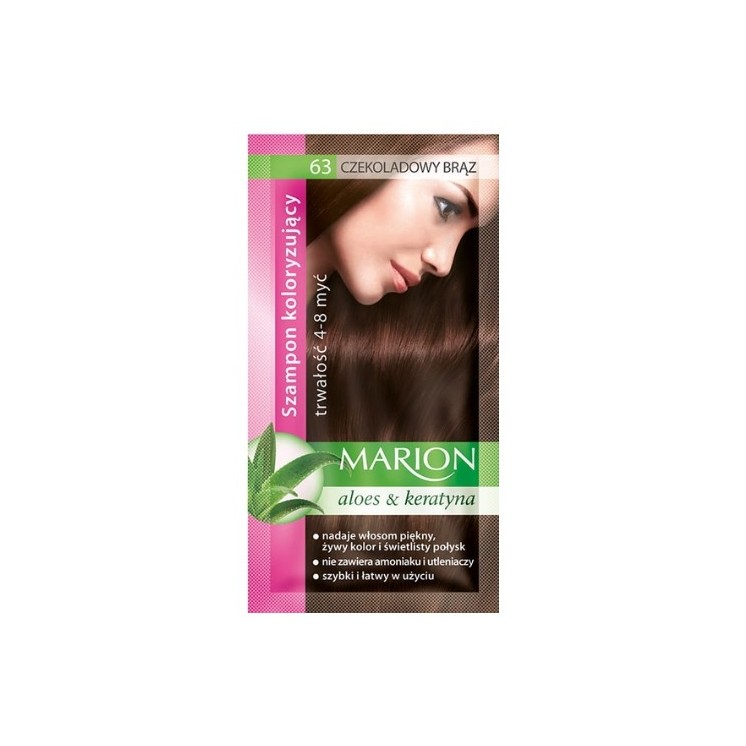 Marion Färbeshampoo mit Aloe-Extrakt 4-8 Wäschen /63/ Schokoladenbraun 40 ml
