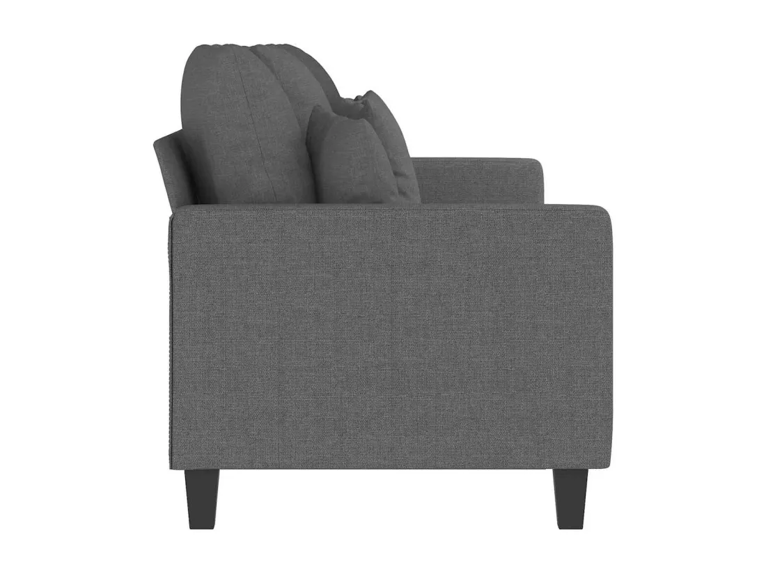 Canapé à 3 places Gris foncé 180 cm Tissu