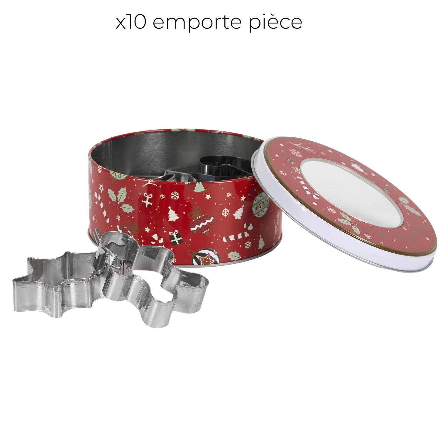 BOITE METAL AVEC EMPORTE PIECE X10 PIECES