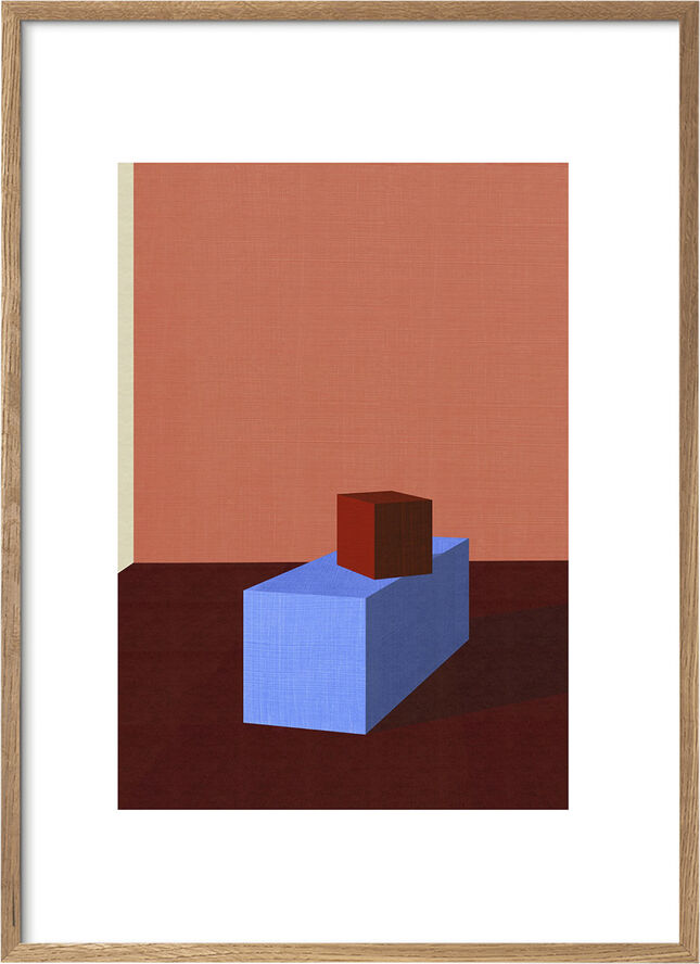 Poster & Frame The Poster Club x Teklan - Cubes Flerfarvet