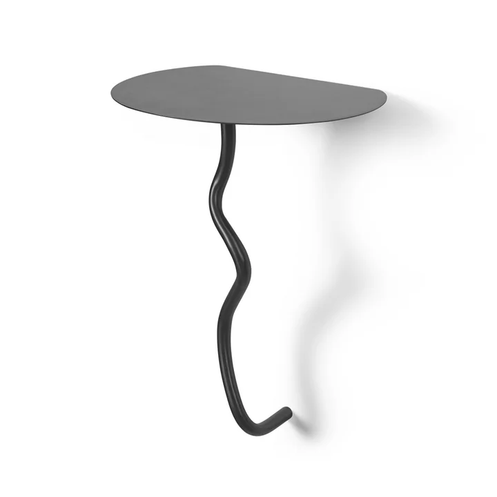 Ferm Living - Curvature Wandtisch, Messing schwarz