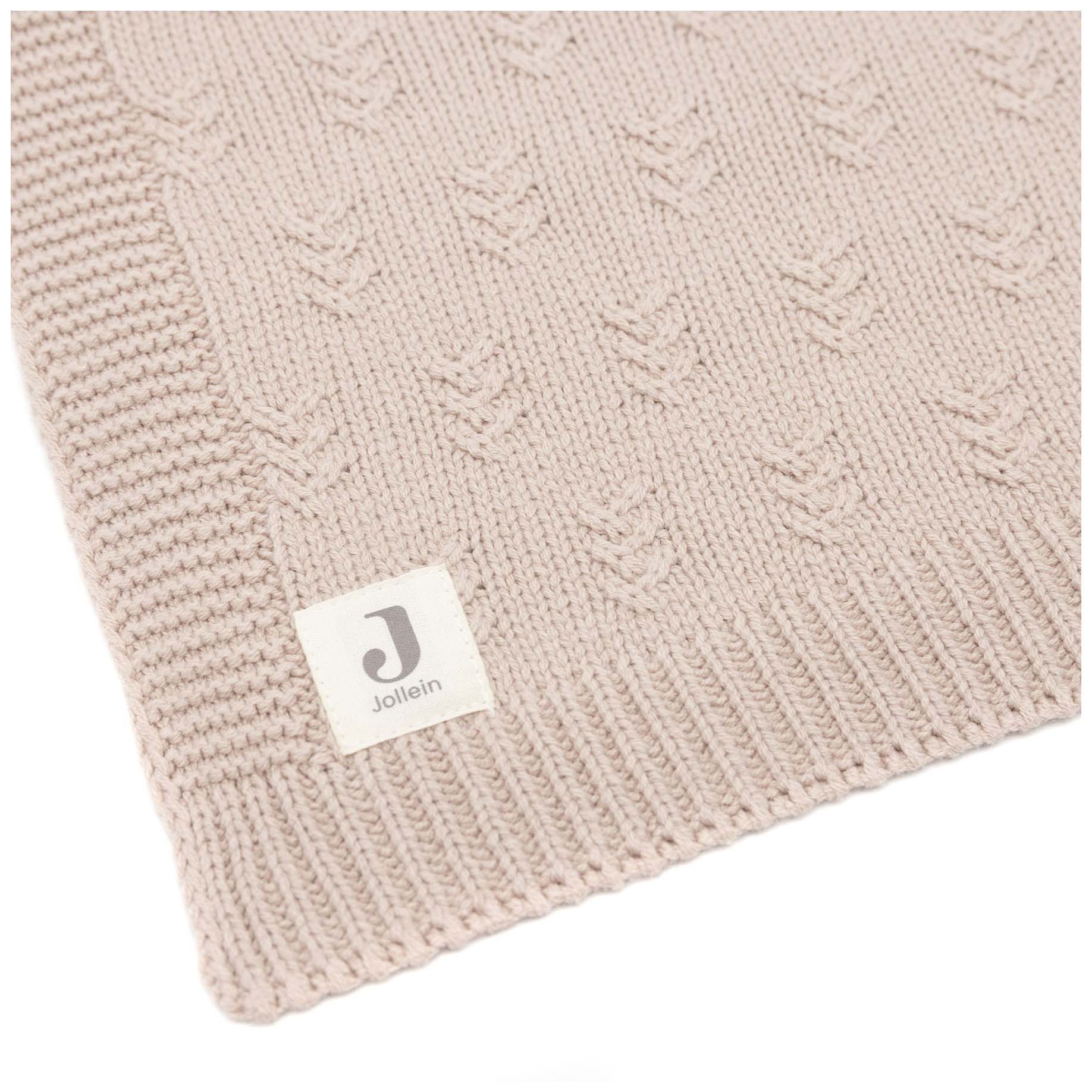 Jollein wiegdeken grain knit roze
