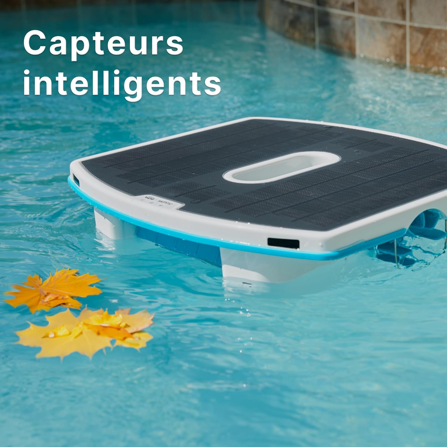 Dolphin Robot Nettoyeur Skimmer de Piscine Skimmi - Nettoie la Surface de l’Eau grâce Son Panneau Solaire Intelligent