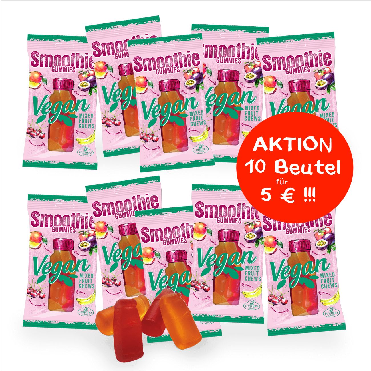 LÜHDERS-Smoothie Gummies im 10er Vorratspack