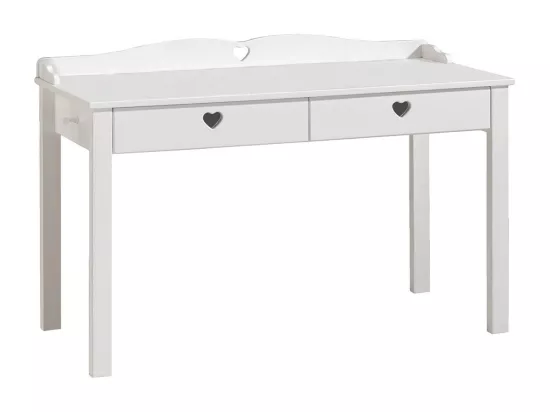 MILADY - Lit 90x200cm avec Sommier + Chevet + Armoire 2P + Pack Bureau