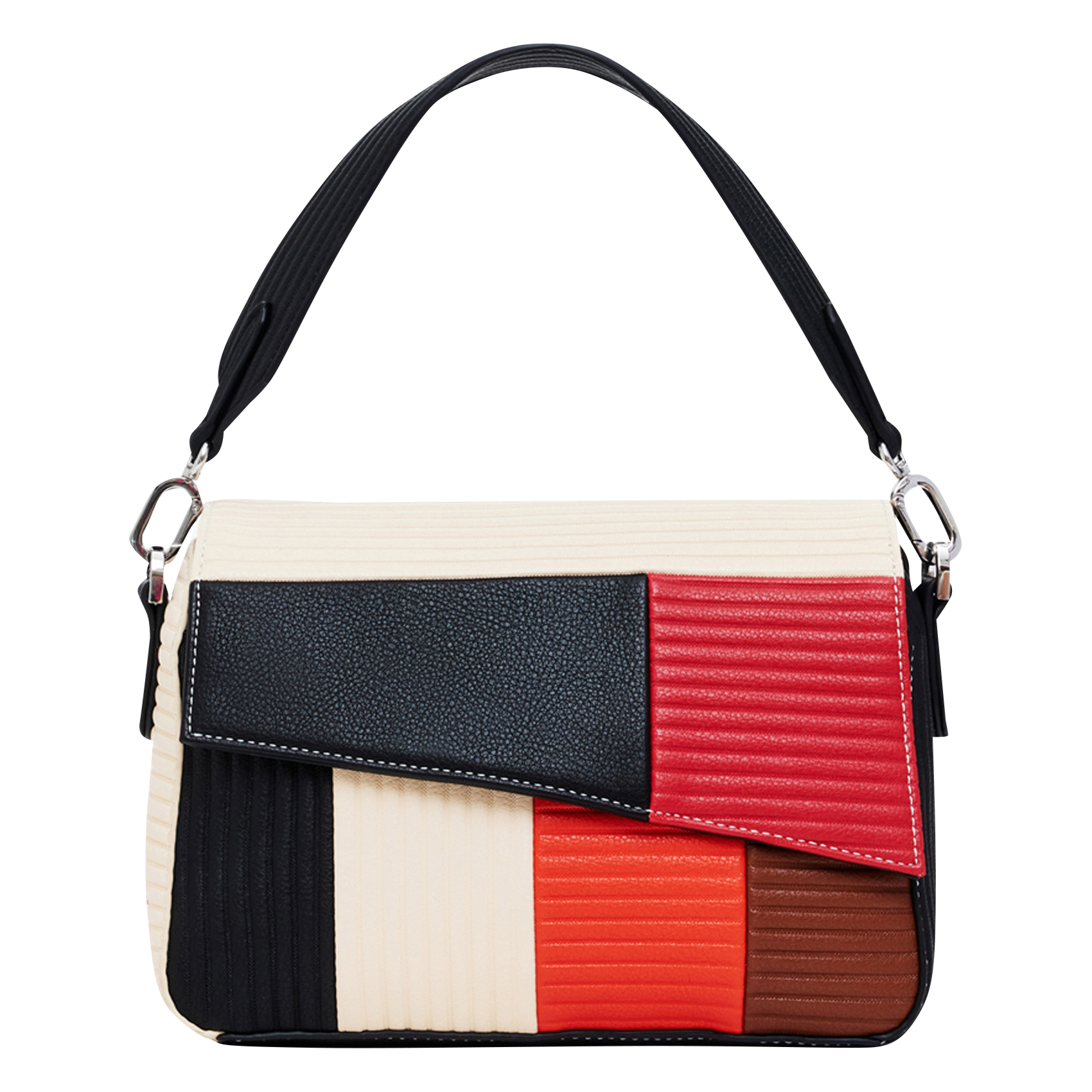 Sac à main effet patchwork | Multicolore