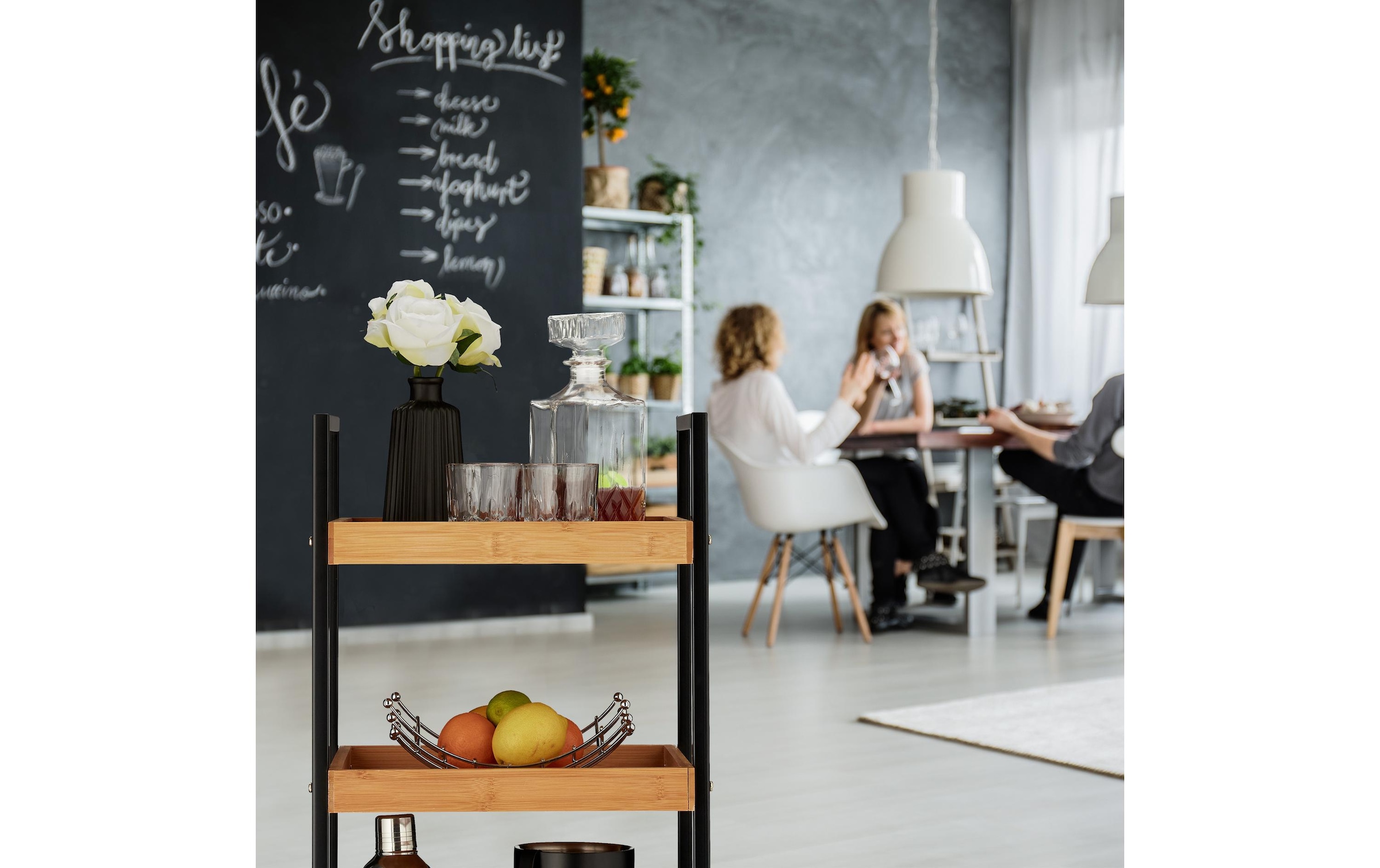 relaxdays Servierwagen »mit 3 Etagen 69.5 x 37 x 34 cm«