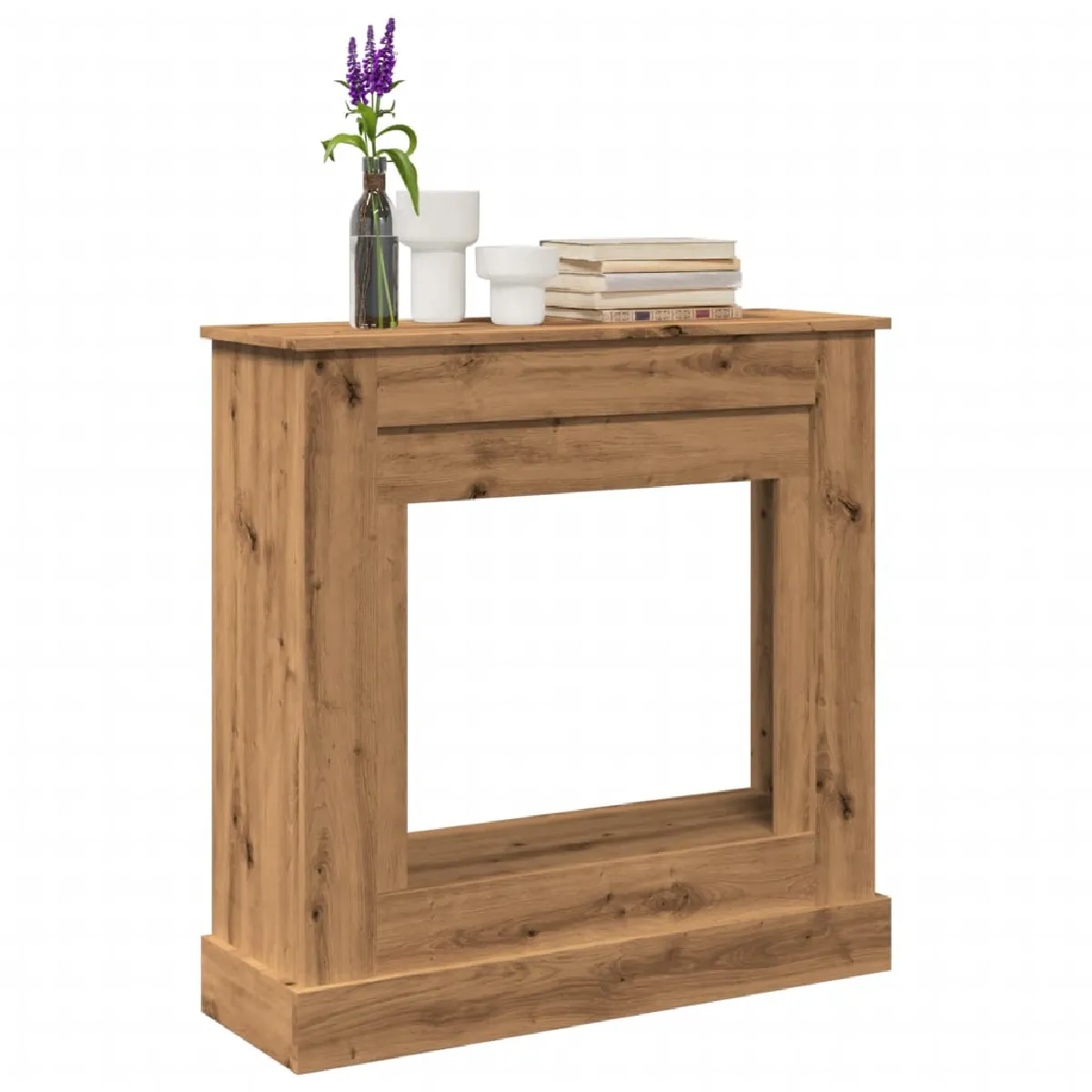vidaXL Cadre de cheminée chêne artisanal 90x30x90 cm bois ingénierie