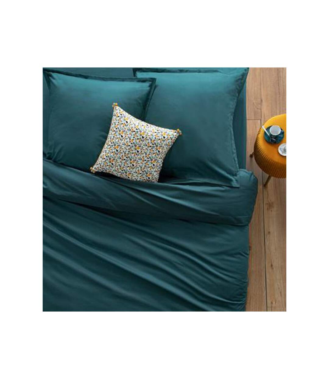 Taie d'Oreiller Intérieur 63x63cm Bleu Canard