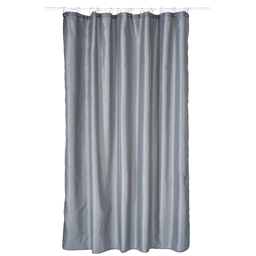 Rideau de douche gris clair sans anneaux