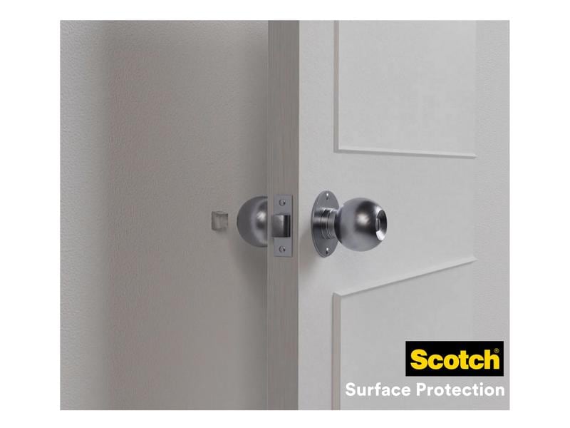 3M Schutzpuffer Anti Shock, 21 x 21 mm, Transparent, 6er Pa Stossabsorbierende Elastikpuffer für Möbel und Wände