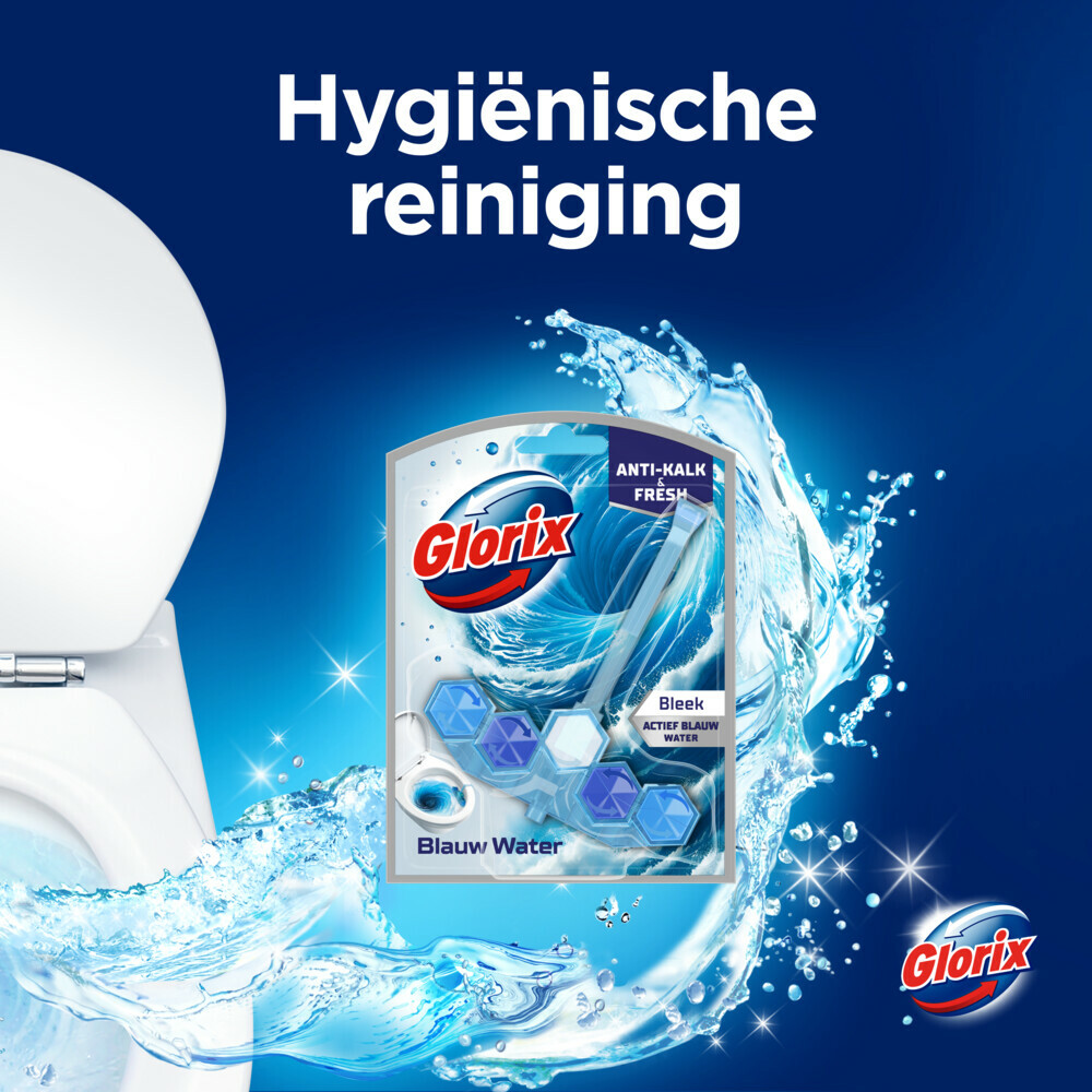 Glorix Toiletblok Blauw Water Bleek