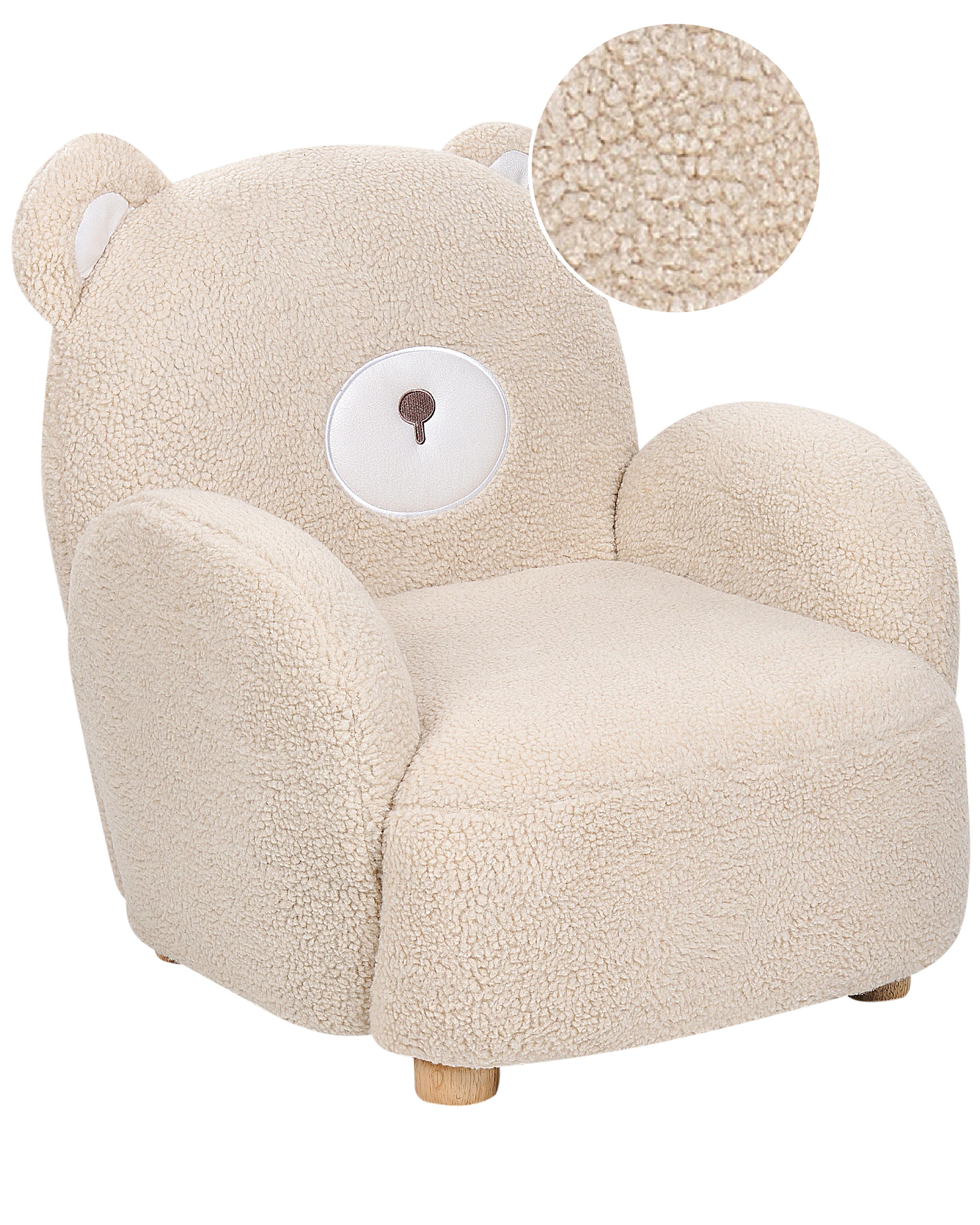 Kinderfauteuil Teddybeer BOO Bouclé Beige
