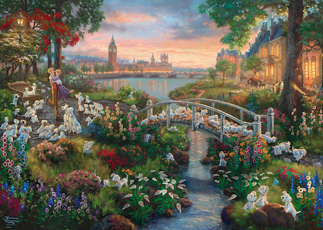 Disney 101 Dalmatians Thomas Kinkade Puslespill 1000 brikker Schmidt