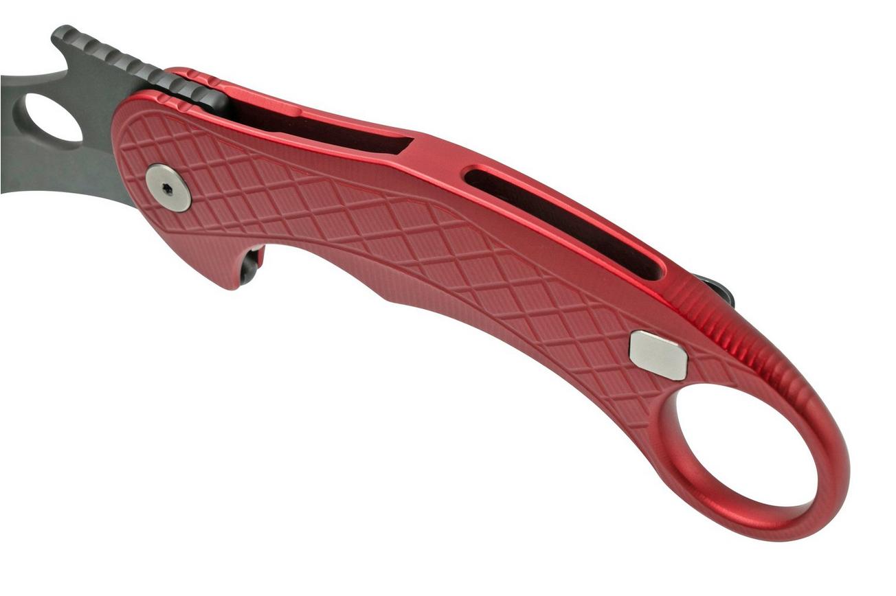 LionSteel L.E.One LE1-A-RB MagnaCut, Black, Red Aluminium, Karambit zakmes