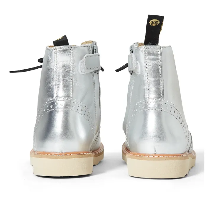 Young Soles Boots Lacets Zip Sidney | Argenté